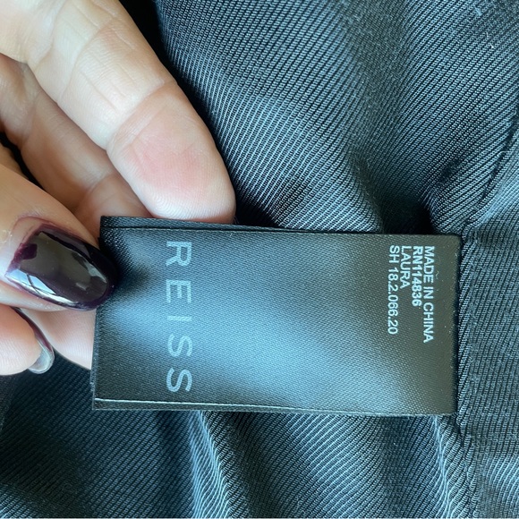 REISS. Double breasted navy twill blazer pristine condition - size 8 - Picture 7 of 10